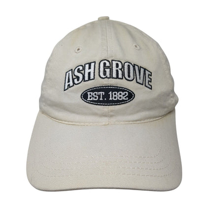 Ash Grove Est 1882 Slideback Hat Tan One Size Adjustable Embroidered