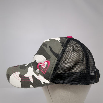 Beth Marie Snapback Trucker Hat Camo One Size Mesh Back Embroidered
