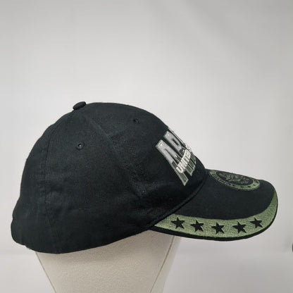 United States Army Slideback Hat Black One Size Eagle Crest 6 Panel