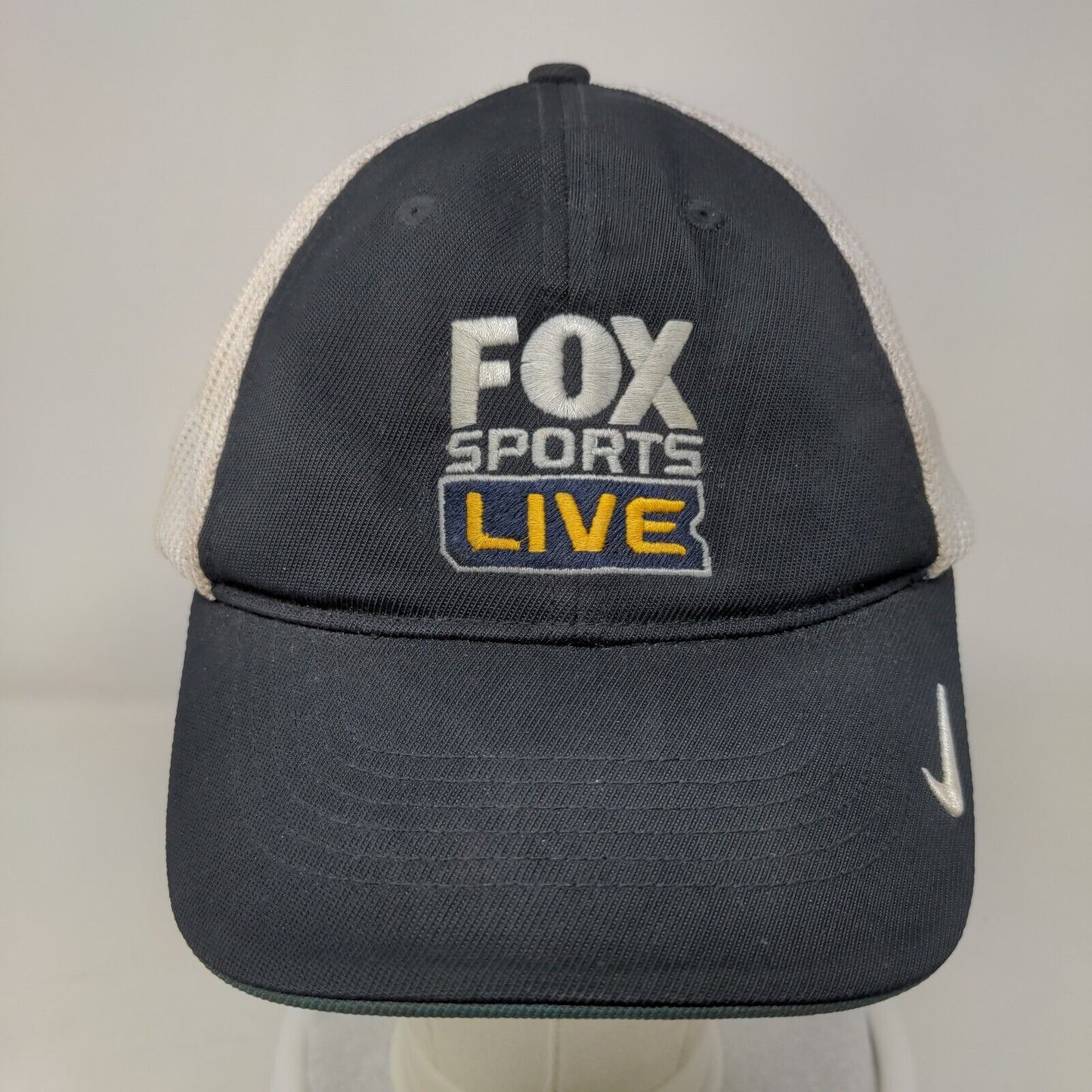 Fox Sports Live Fitted Trucker Hat Blue One Size Mesh Back Flexfit Nike Golf