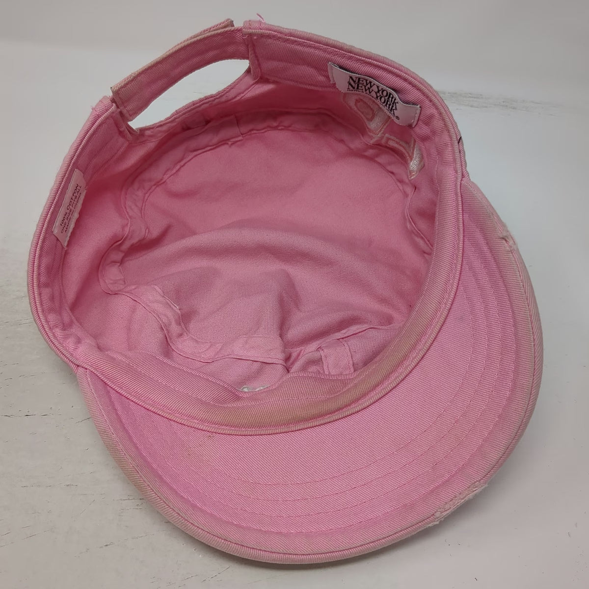New York Hotel Casino Army Cap Pink One Size 97 Frayed Las Vegas Strapback Hat