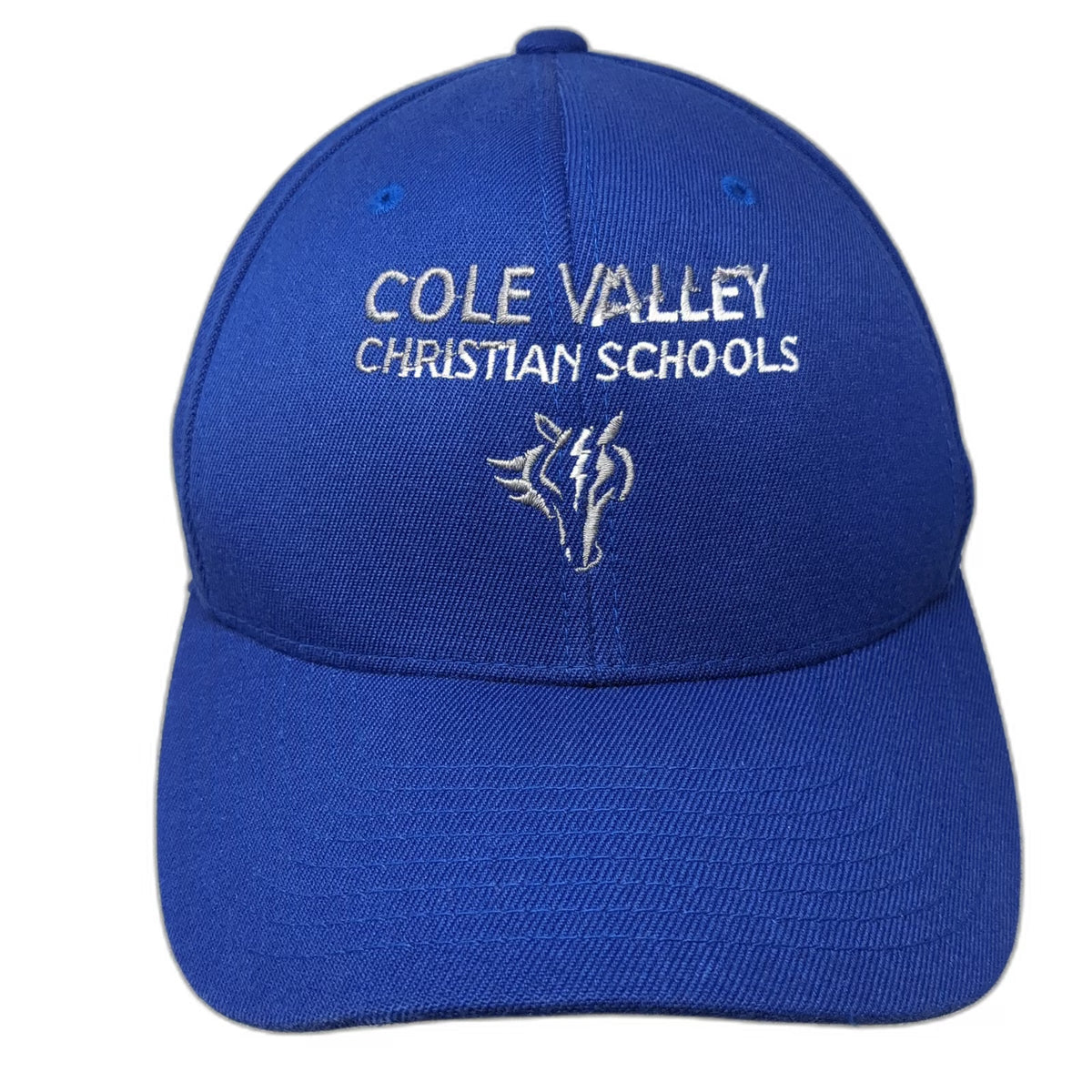 Port Authority Baseball Cap Blue M Cole Valley Christian Schools Hat Flexfit