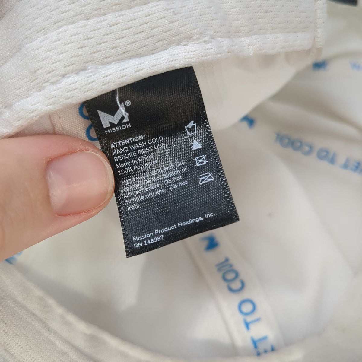 Mission Baseball Cap White One Size Cooling Performance Polyester Strapback Hat