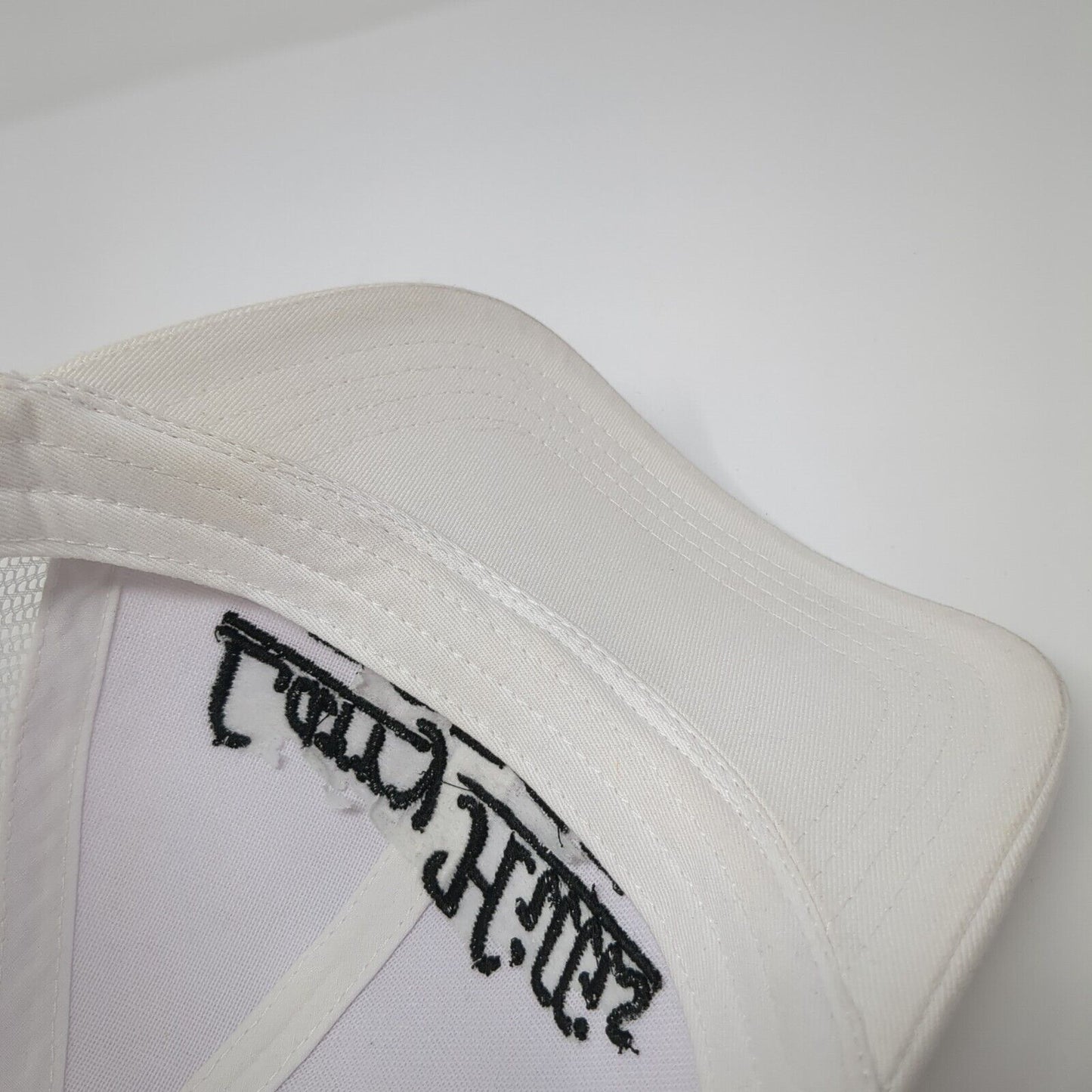 Larry Hillis Dodge Strapback Trucker Hat White OS Adjustable Mesh Back Paramount