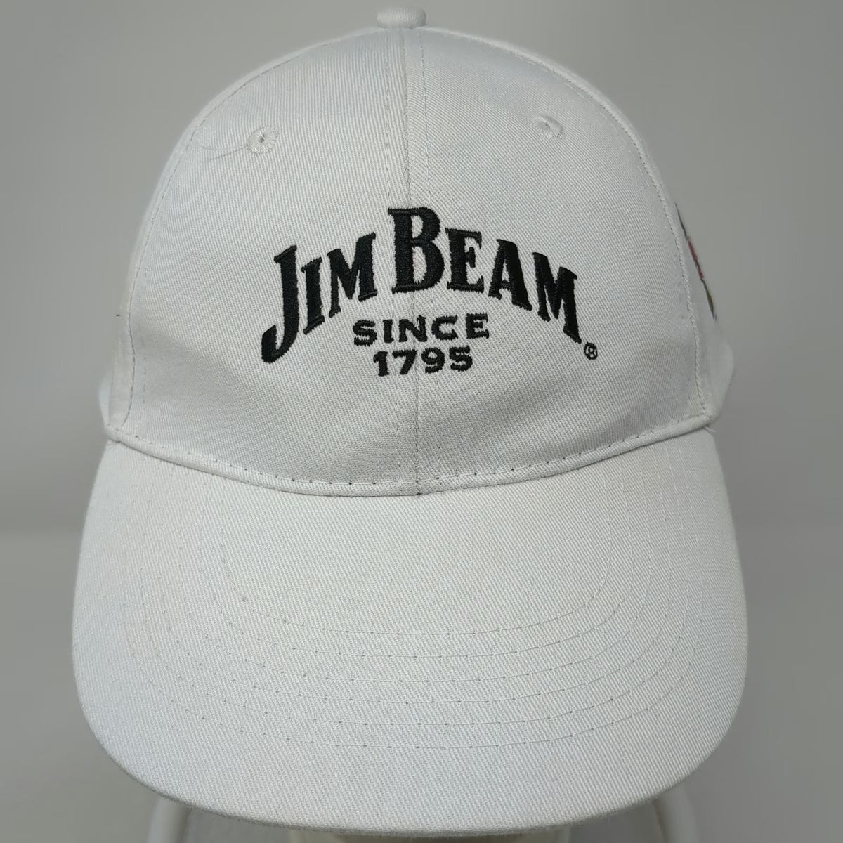 Jim Beam Baseball Cap White One Size Drink Smart Cotton Chino Embroidery Hat