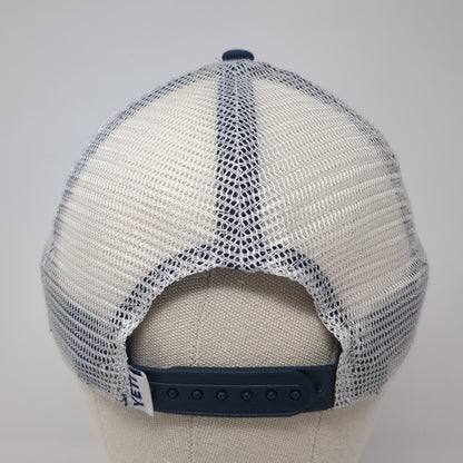 YETI Coolers Snapback Trucker Hat Blue One Size Adjustable Embroidered Mesh Back