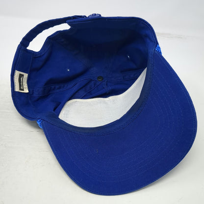 Headmaster 5 Panel Blue One Size Hat Rope Brim AIRE Graphic Logo Adjustable Cap