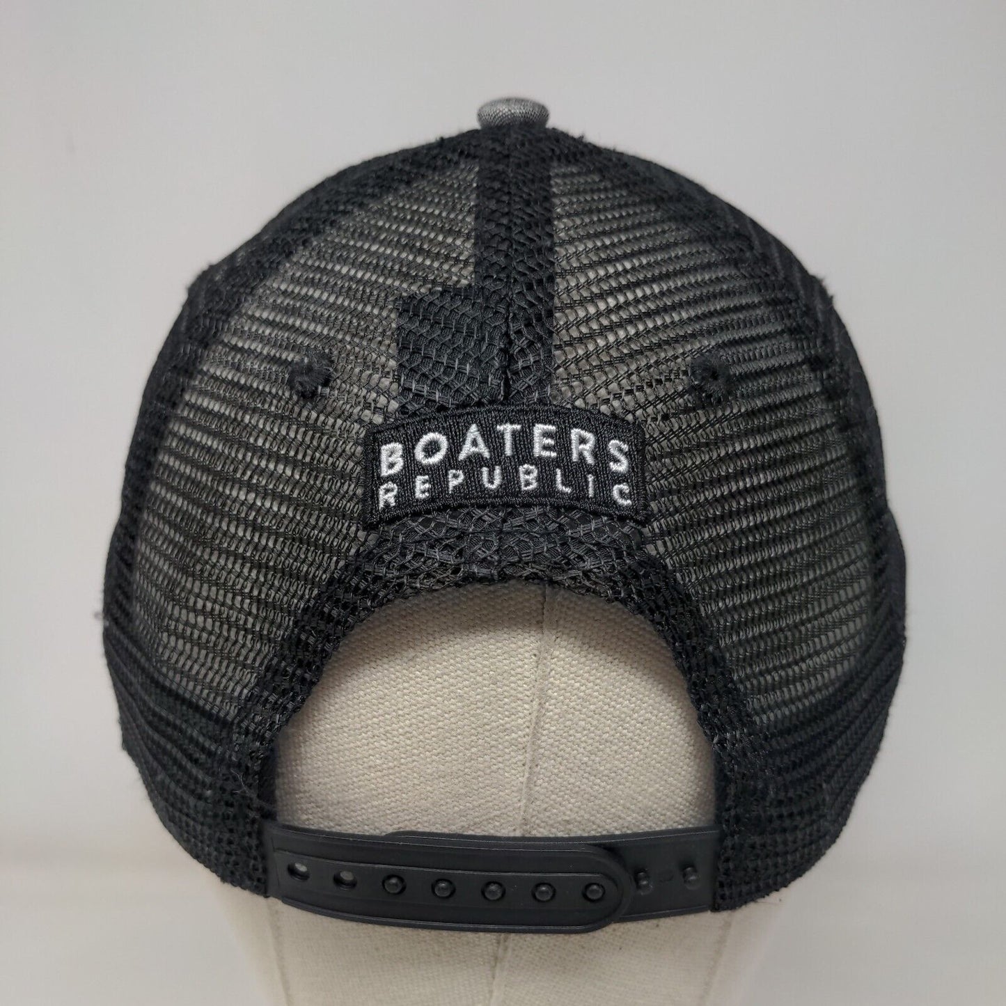 Boaters Republic Snapback Trucker Hat Gray One Size Adjustable Mesh Back