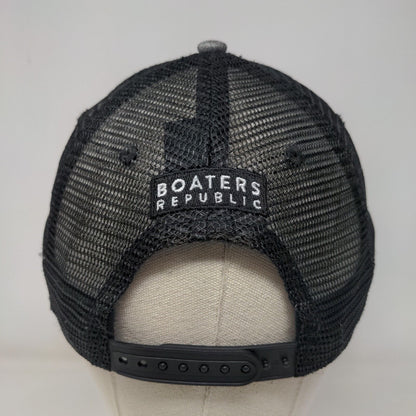 Boaters Republic Snapback Trucker Hat Gray One Size Adjustable Mesh Back