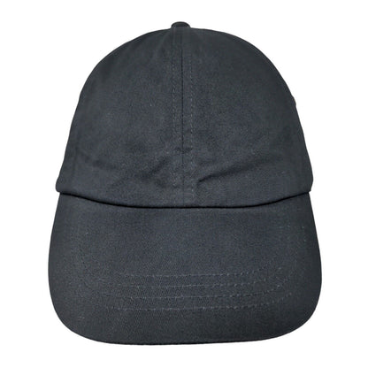 Anvil Slideback Hat Black One Size Adjustable Vented Holes 6 Panel Blank