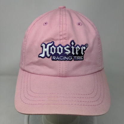 Hoosier Racing Tire Strapback Hat Pink OSFA Adjustable Embroidered Martin