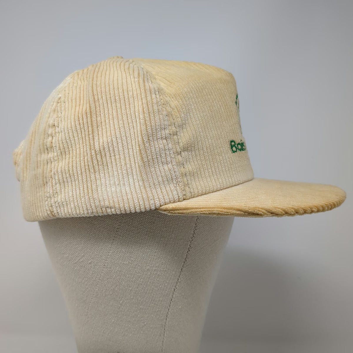 Ownco Boise Cascade 5 Panel Beige Hat OSFM Snapback Corduroy Made In USA Logo