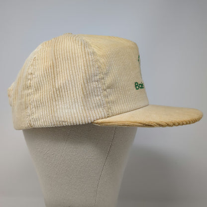 Ownco Boise Cascade 5 Panel Beige Hat OSFM Snapback Corduroy Made In USA Logo