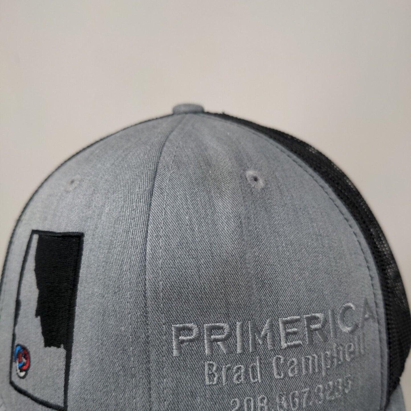 Primerica Brad Campbell Snapback Trucker Hat Gray One Size Adjustable Richardson