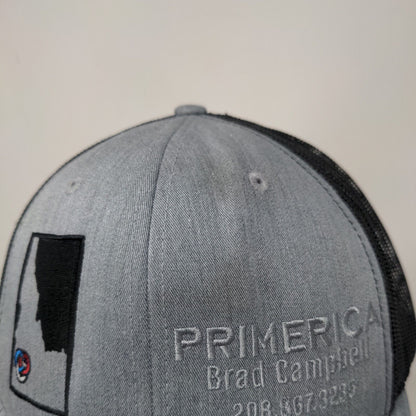 Primerica Brad Campbell Snapback Trucker Hat Gray One Size Adjustable Richardson