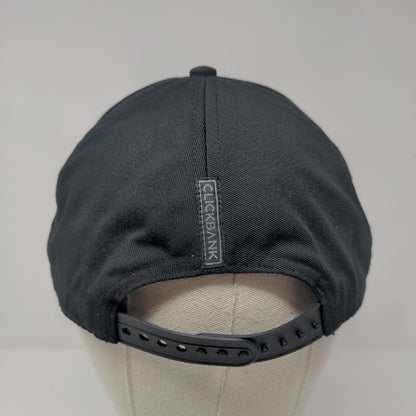Make Bank Snapback Hat Black One Size Adjustable Clickbank Vent Holes