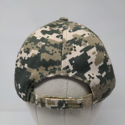 All Faster Than Dialing 911 USA Flag Strapback Hat Camouflage OSFM Patriotic
