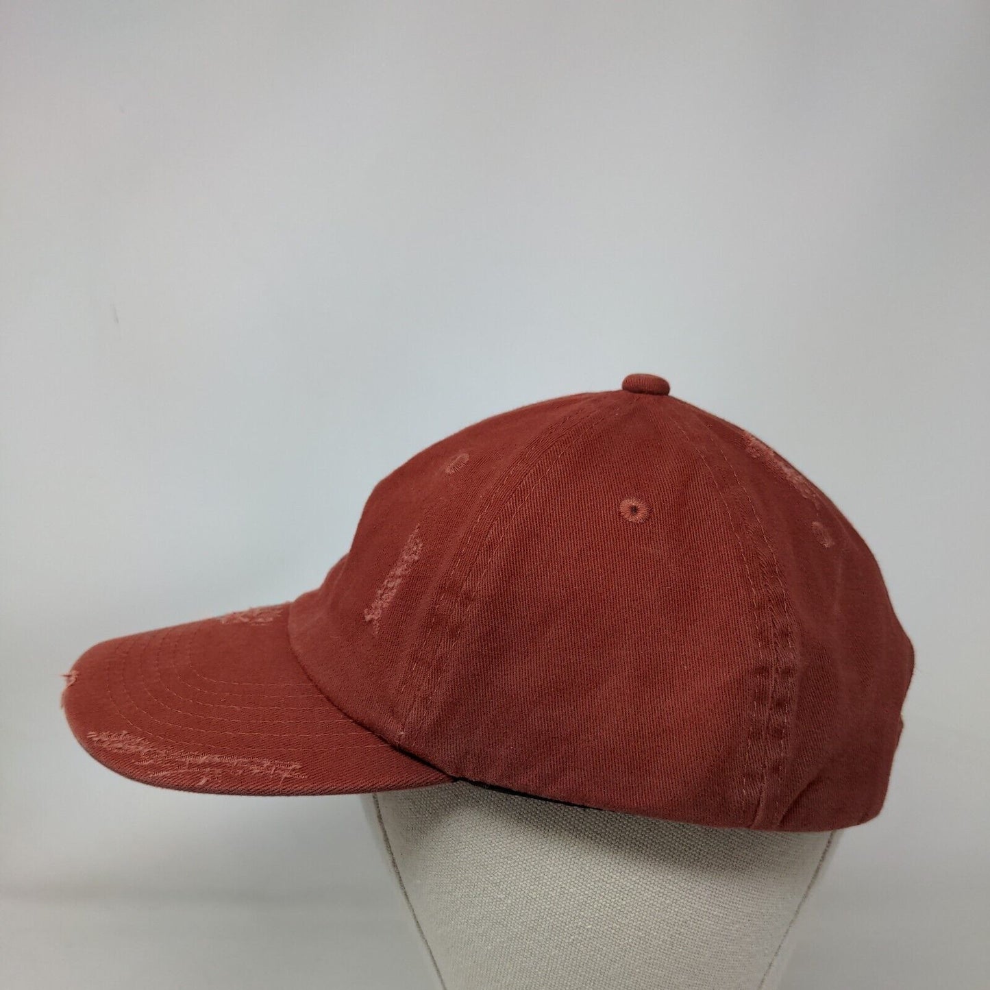 Unbranded Strapback Hat Red One Size Adjustable Solid 6 Panel Blank