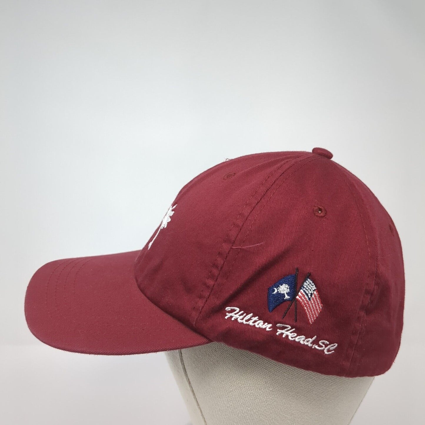 Flag of South Carolina Slideback Hat Red One Size Hilton Head SC 6 Panel