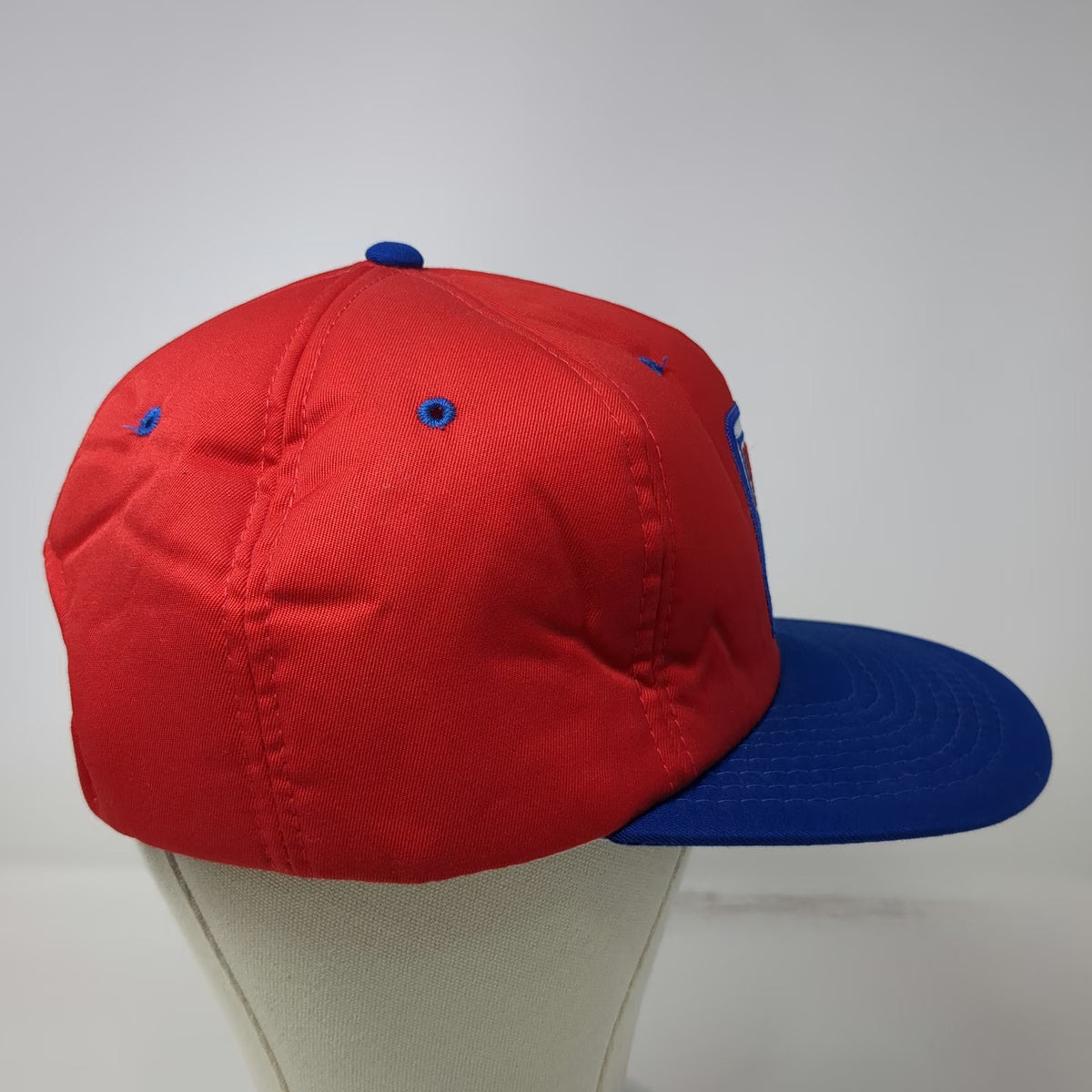 Sports Specialties Carquest Auto Parts Red Blue Snapback Hat Logo Patch Vintage