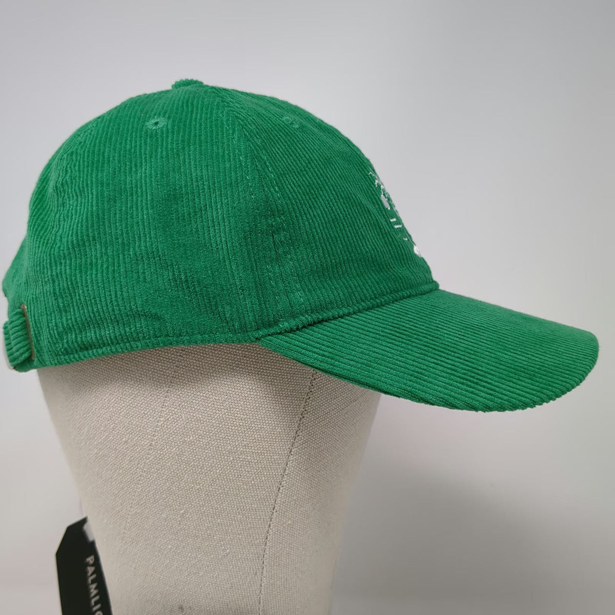 Palmlico Baseball Cap Green One Size Corduroy Palm Tree Slideback Cotton Hat