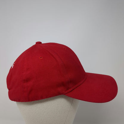 Cap America Red White One Size Audi Boise Rings Logo Embroidered Slideback Hat