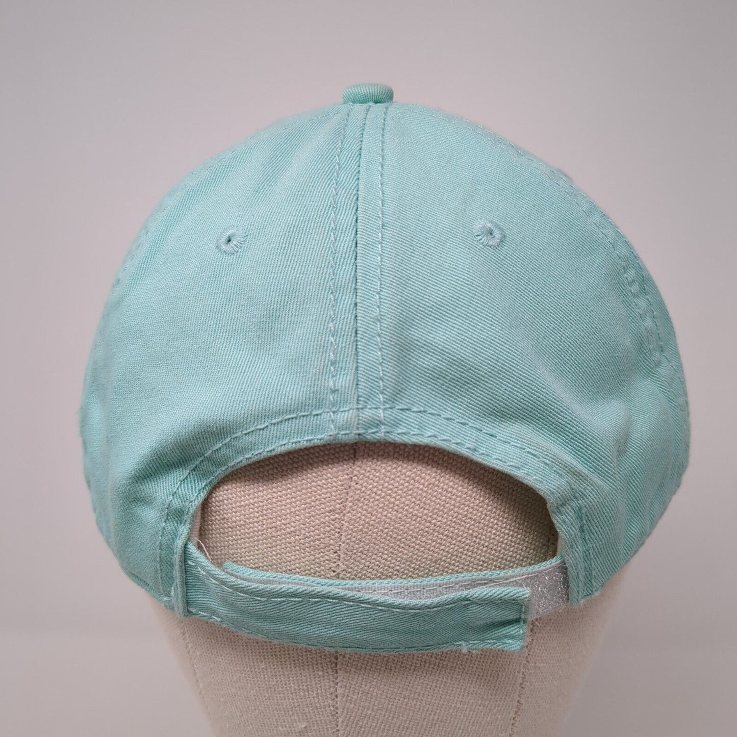 Orange Beach Sea Turtle Strapback Hat Blue One Size Solid Adjustable