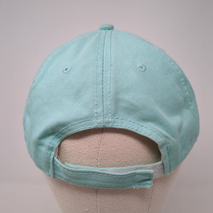 Orange Beach Sea Turtle Strapback Hat Blue One Size Solid Adjustable