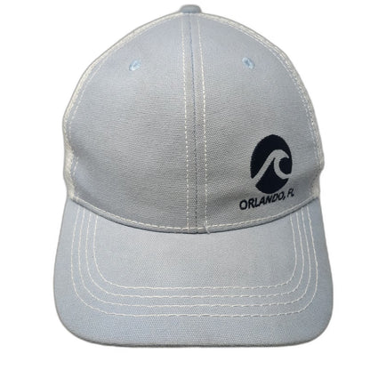 Lucky Fashion Accessories Trucker Hat Blue One Size Orlando Florida Wave Logo