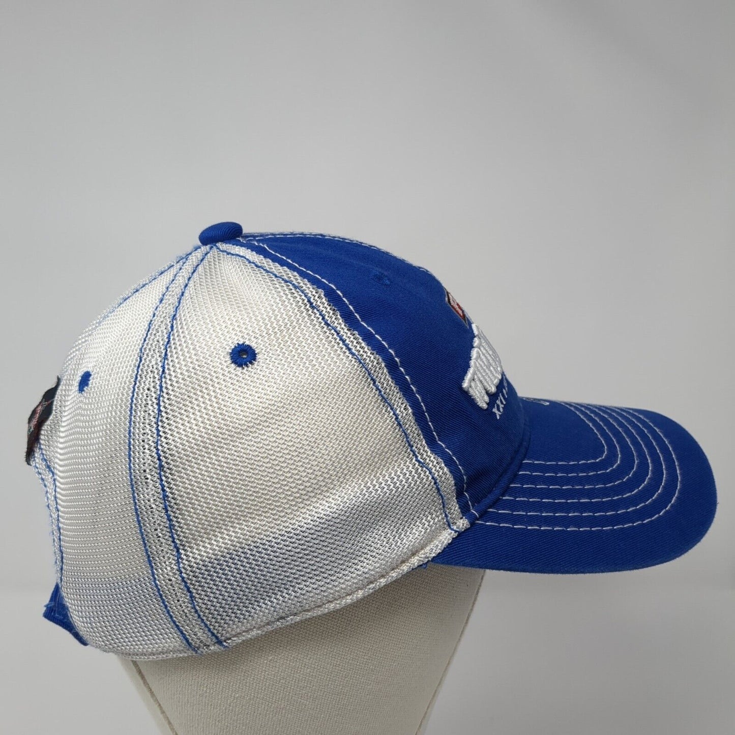 PBR World Finals Strapback Trucker Hat Blue One Size Mesh Back Ford
