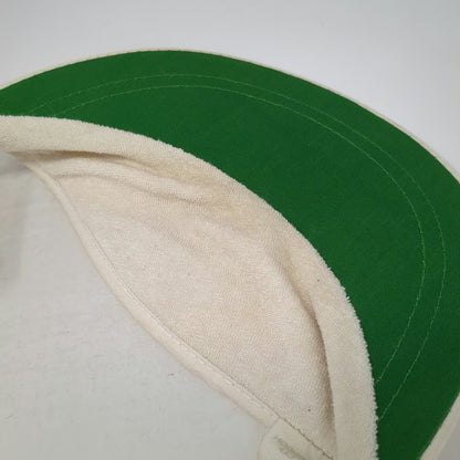 London Cap Visor White Red Green One Size Howmedica NAON 1989 Terry Cloth hat