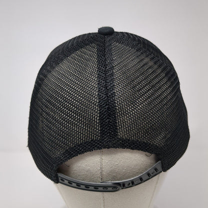 USA Flag Snapback Trucker Hat Black One Size Adjustable Patriotic Mesh Back