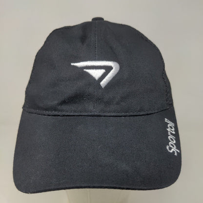 Sportoli Boy's Snapback Mesh Back Hat Black Adjustable Embroidered Logo