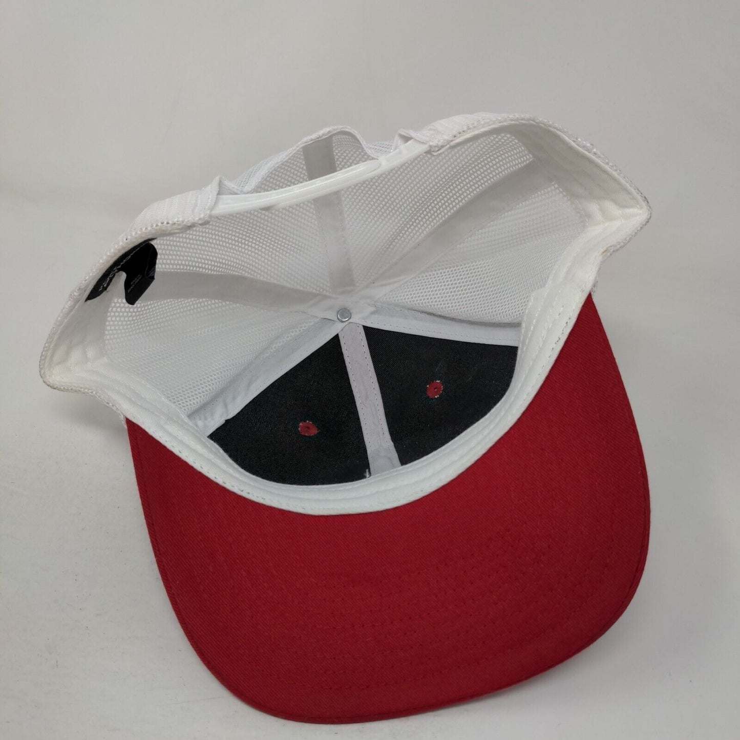 Somerfield Farms Snapback Trucker Hat Red One Size Mesh Back Port Authority