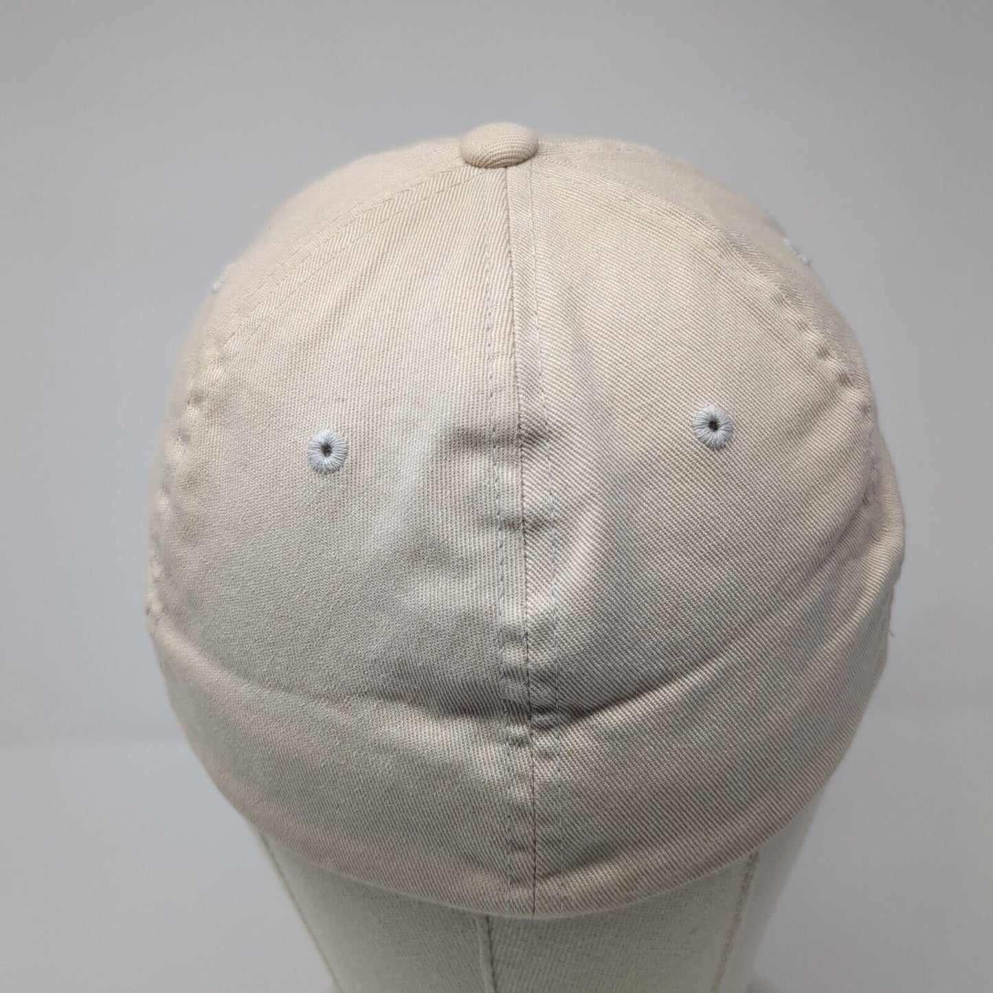 Monogram Fitted Hat Tan S-M Embroidered Flexfit Yupoong Vent Holes