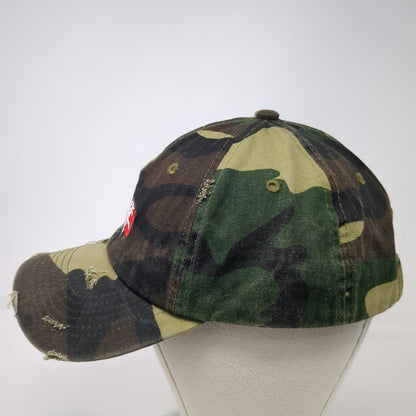 House of Commons Baseball Cap Green Camo One Size Distressed Savage Cotton Hat
