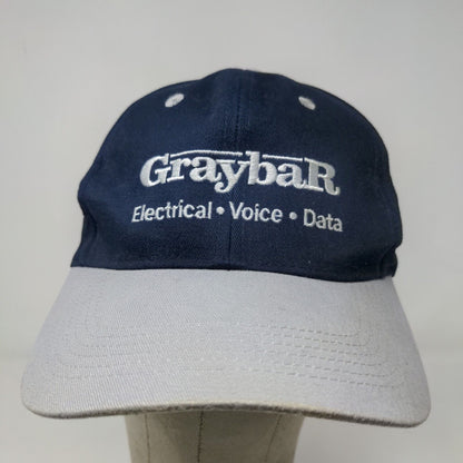 GrayBar Men's Snapback Hat Blue Gray Size OSFA Embroidered Logo Cotton