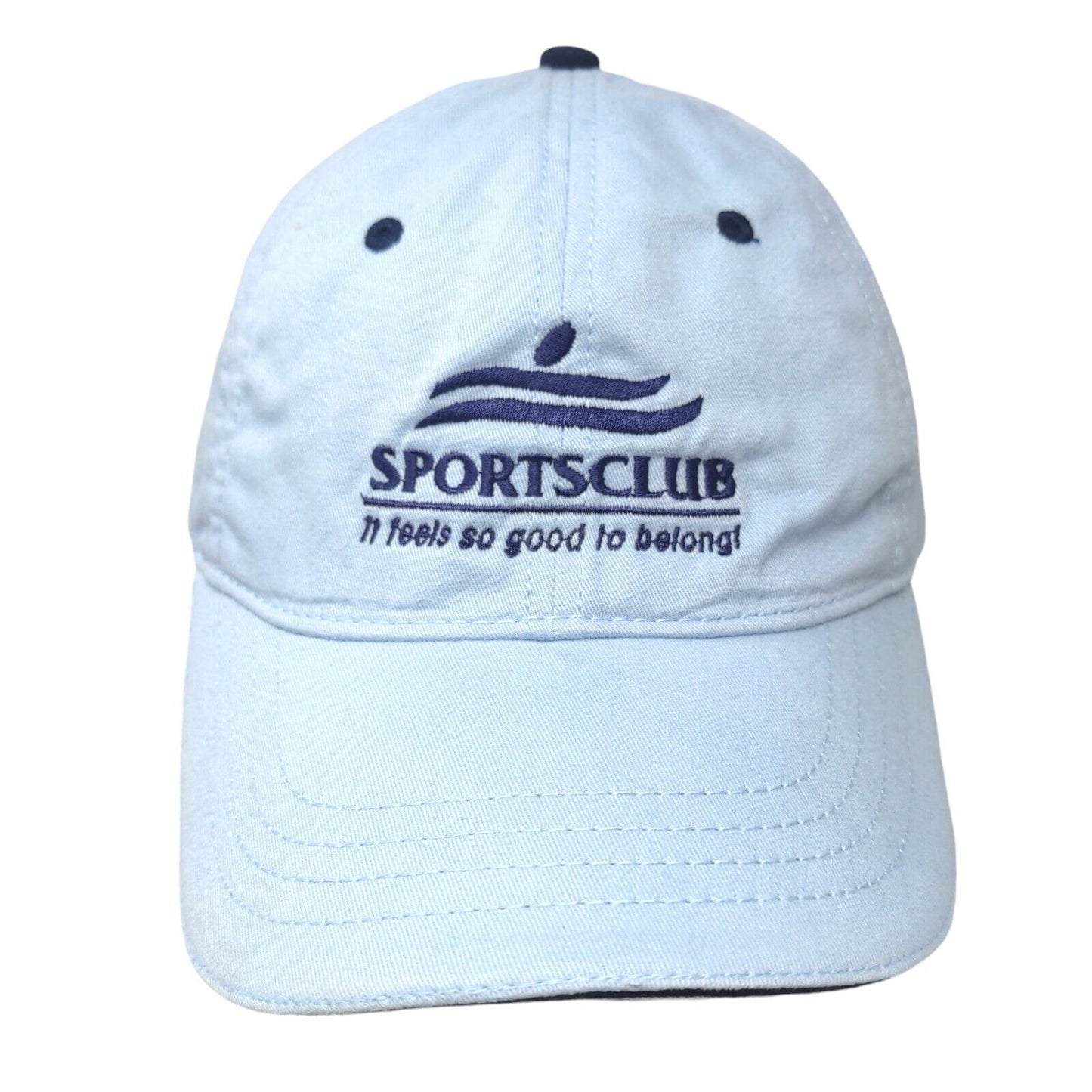 Sports Club It Feels So Good To Belong Strapback Hat Blue One Size Embroidered