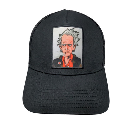 Yeman's Snapback Mesh Back Trucker Hat Black One Size Solid Patch