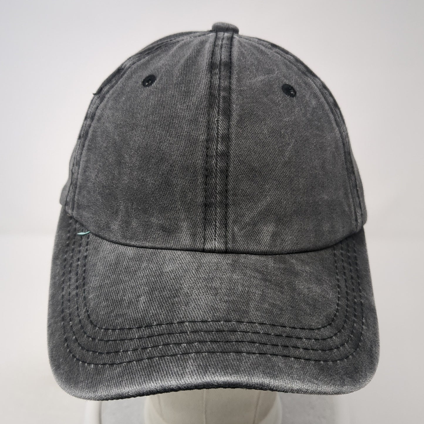 Unbranded Slideback Hat Gray One Size Adjustable Ponytail Blank Solid
