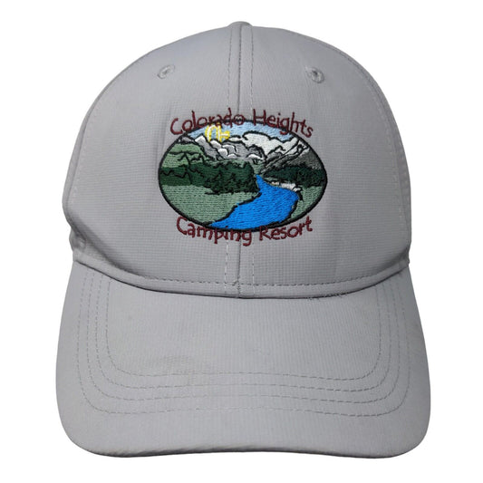 Colorado Heights Camping Resort Strapback Hat Gray OSFA American Dry Goods