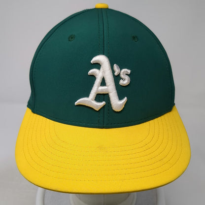 OC Sports Oakland A's Baseball Cap Green Yellow One Size MLB Strapback Team Hat