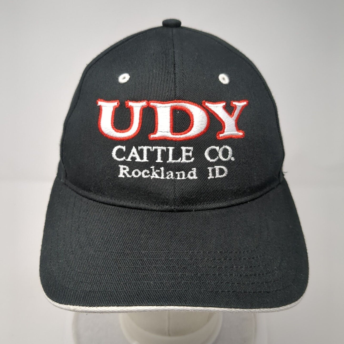 UDY Cattle Co. Rockland ID Strapback Hat Black One Size Richardson