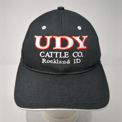 UDY Cattle Co. Rockland ID Strapback Hat Black One Size Richardson