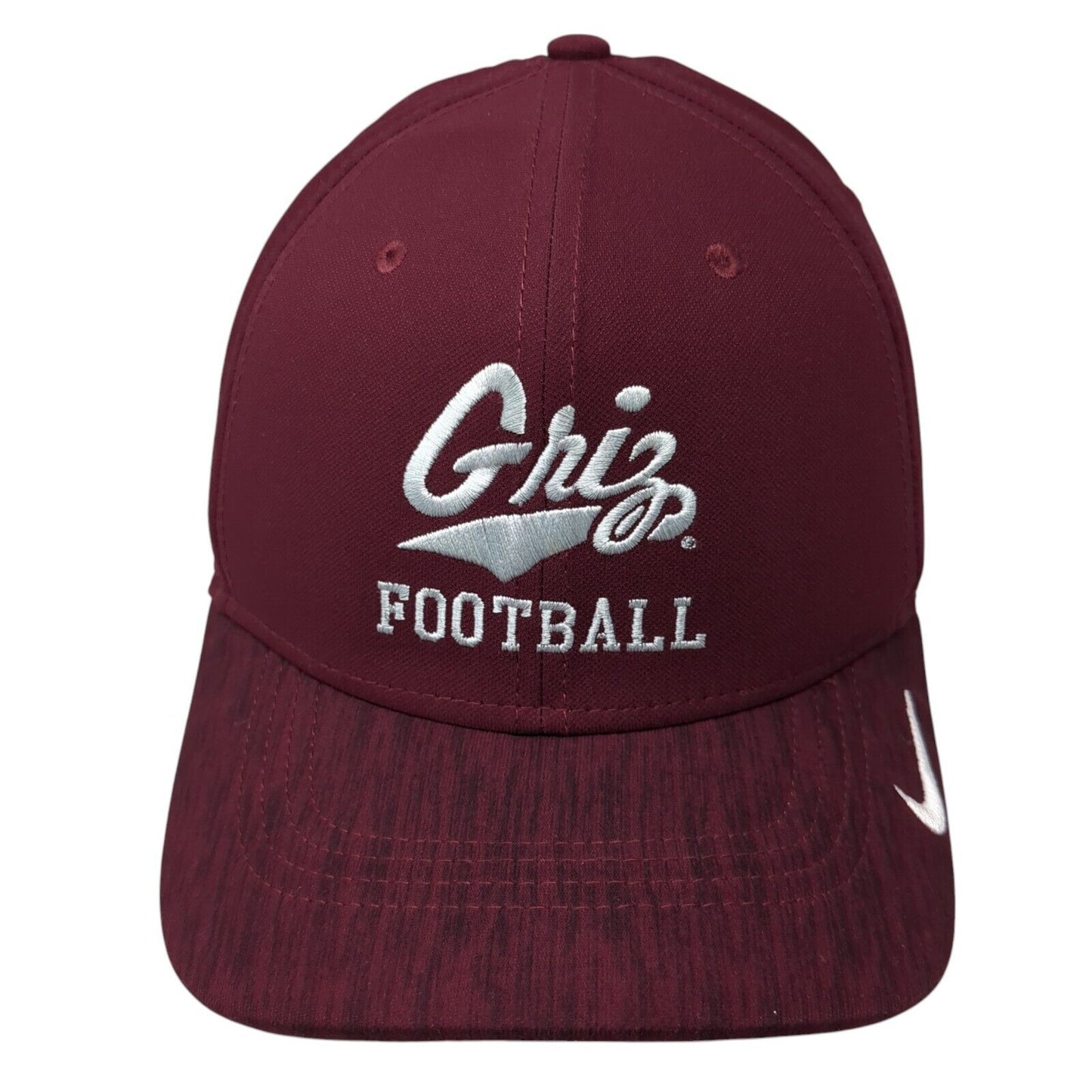 Griz Football Strapback Hat Red OS Embroidered Swoosh Classic99 Nike Dri-Fit