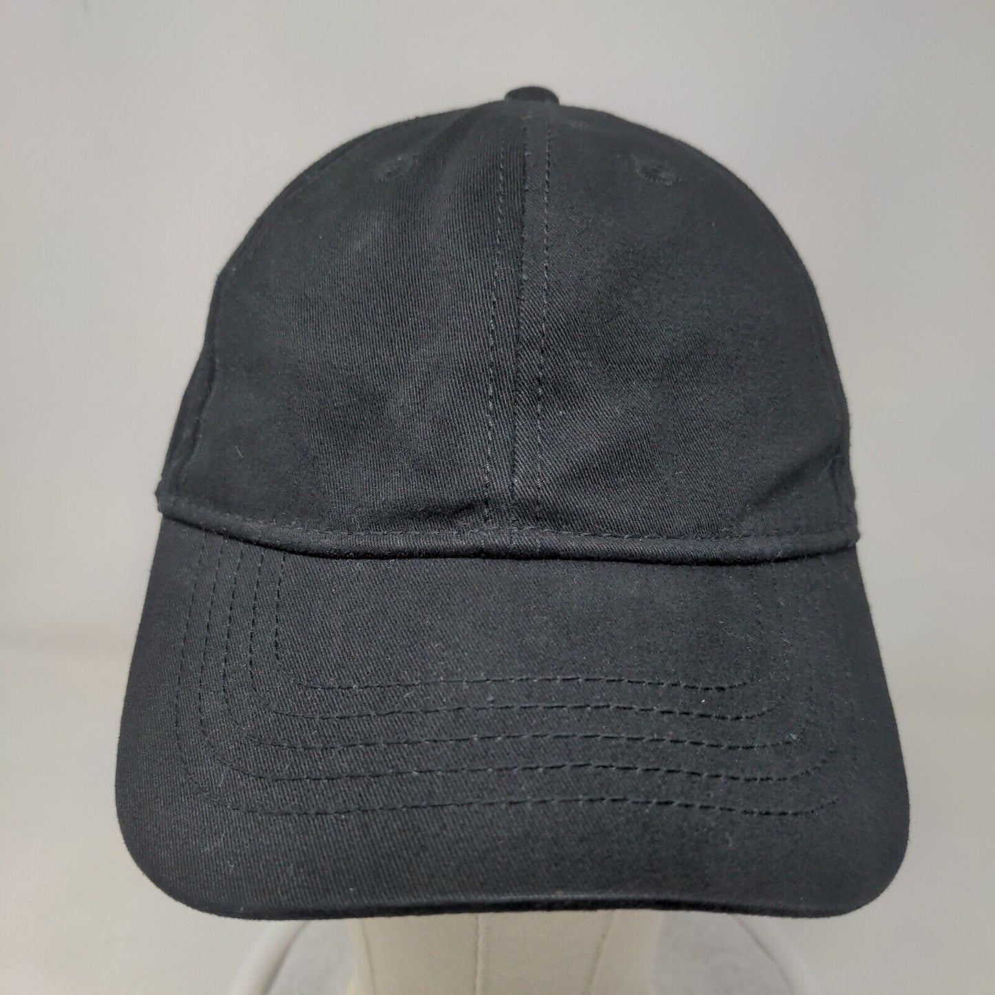 Unbranded Slideback Hat Black OSFM Adjustable Outdoor 6 Panel Blank