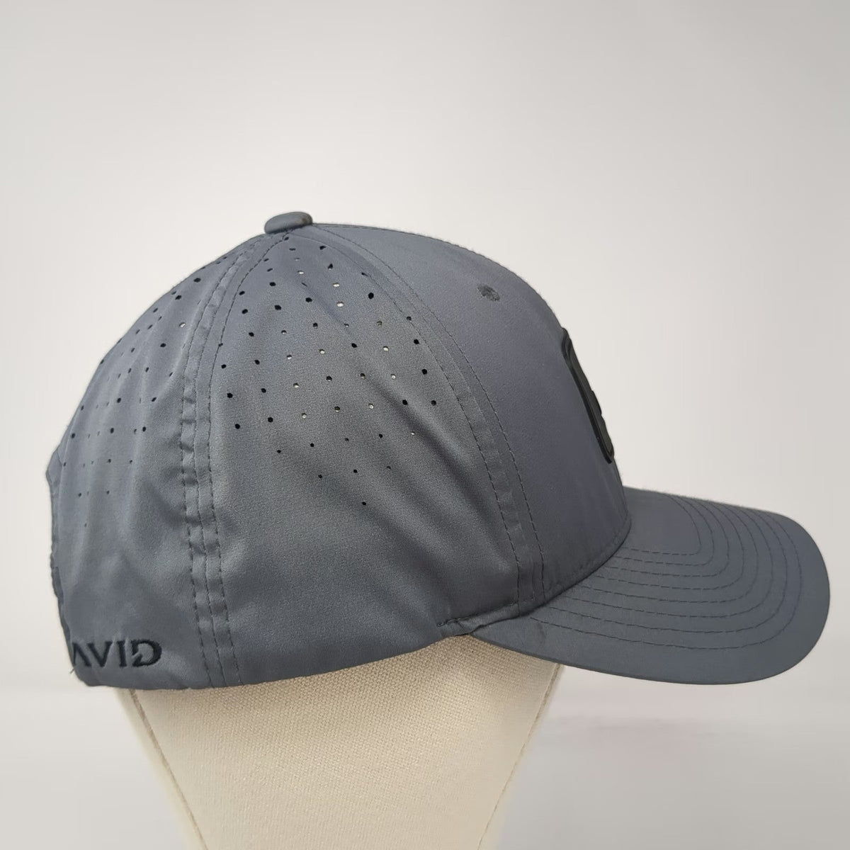 Avid Trucker Hat Gray One Size Performance Hook Logo Snapback Perforated Fishing