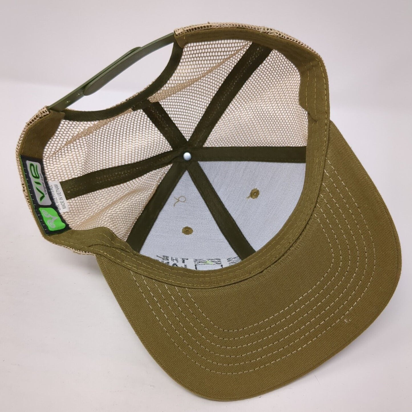 The Land Group Snapback Trucker Hat Brown One Size Mesh Back 6 Panel