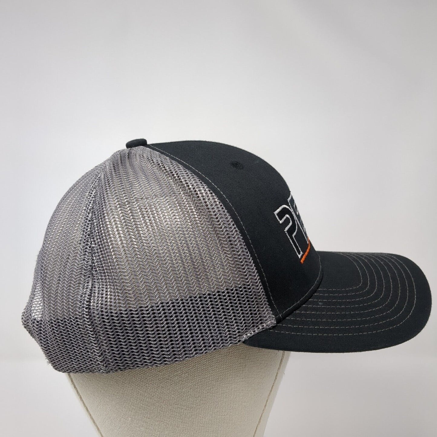 Peak Snapback Mesh Back Trucker Hat Black One Size Embroidered Salute