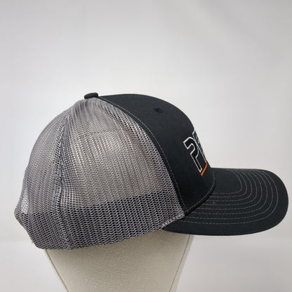 Peak Snapback Mesh Back Trucker Hat Black One Size Embroidered Salute
